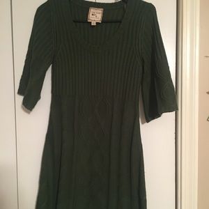Green sweater dress